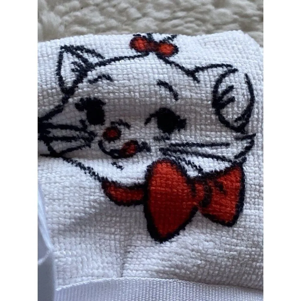 2 Pack Disney The Aristocats MARIE Valentines Hearts‎ Bath Hand Towels 16 X 26”